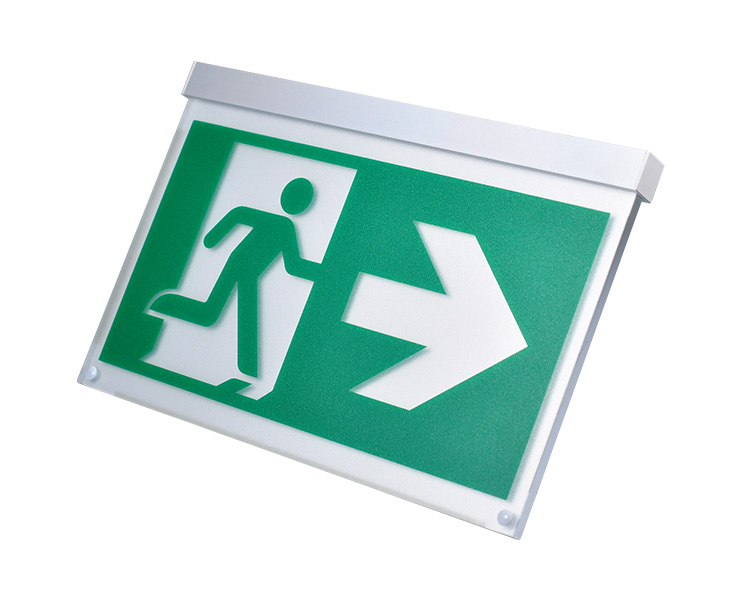 LE2916-C Aluminium Single Face Ceiling Recessed Mounted Exit Signs