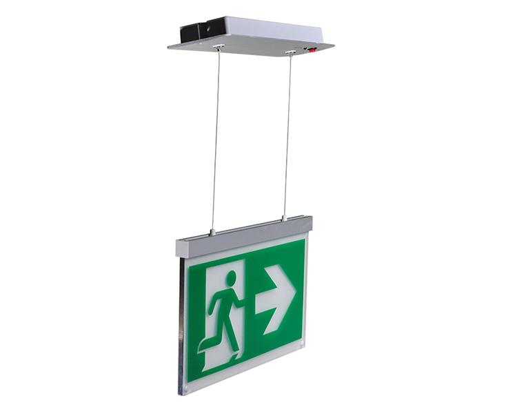 LE2916-B Aluminium Cord Suspended Ceiling Mounted Exit Signs