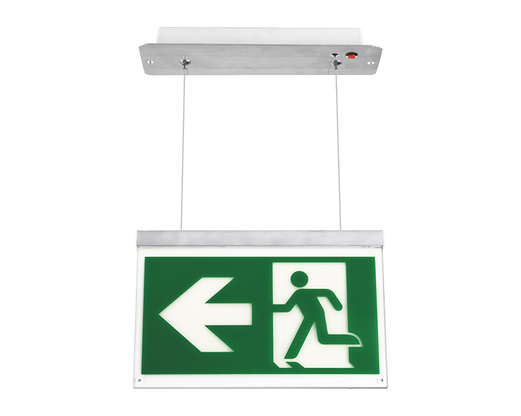 LE2916-B Aluminium Cord Suspended Ceiling Mounted Exit Signs