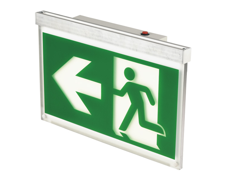 LE2916-C Aluminium Single Face Ceiling Recessed Mounted Exit Signs