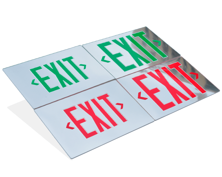 Mirror Emergency Exit Sign Panel