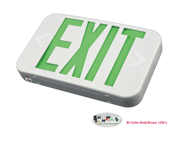 EZXTEU2BCWEM (EZCXTEU2BCWEM)-Bi-Color Compact Size LED Exit Sign