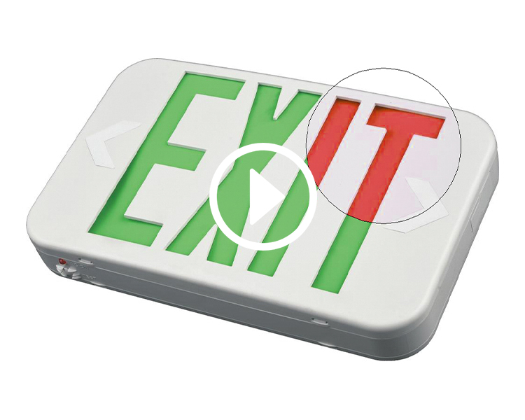 EZXTEU2BCWEM (EZCXTEU2BCWEM)-Bi-Color Compact Size LED Exit Sign