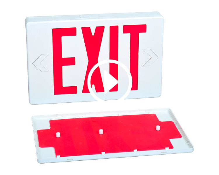 JEE2RWE-Ul Approved Red Exit Signs